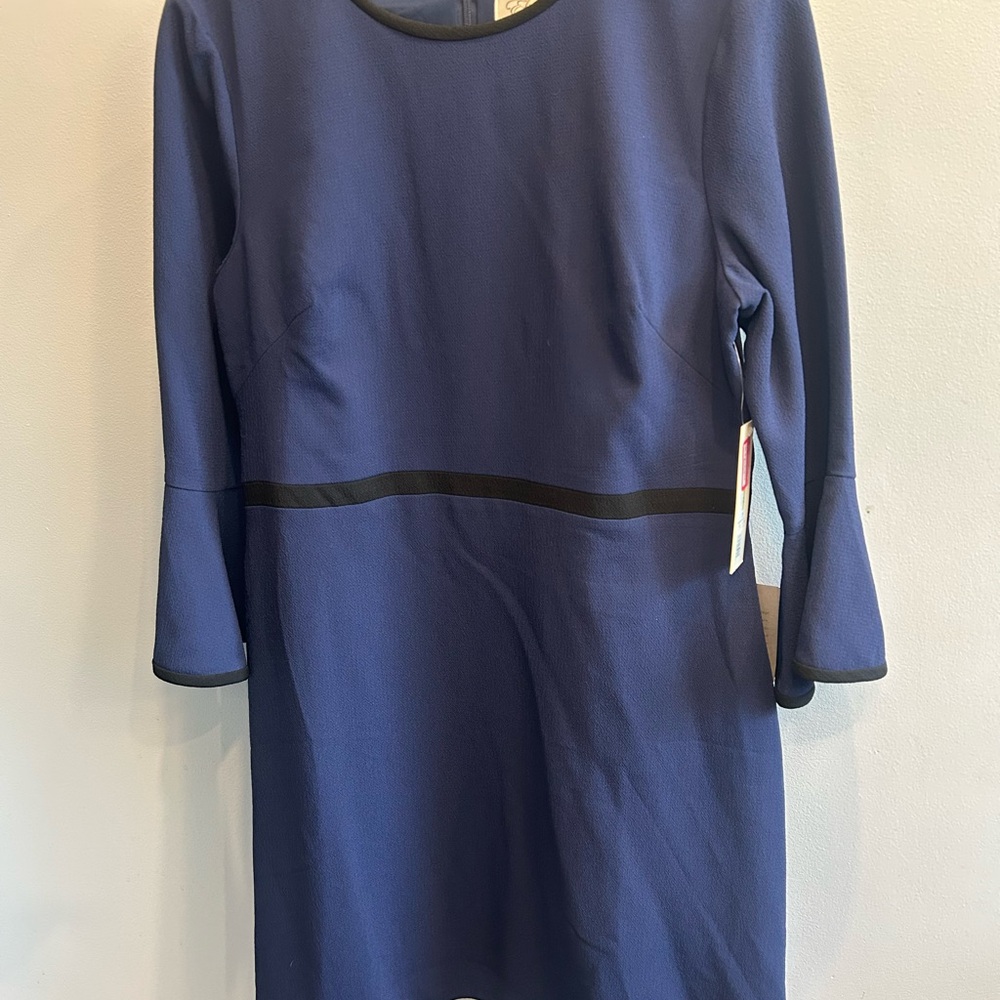 Nordstrom Blue Sheath Dress Long Sleeve Crew Neck